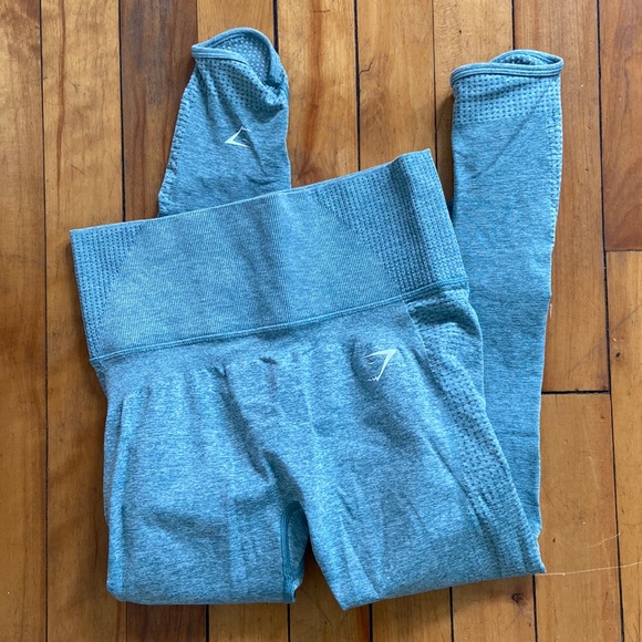 Gymshark Pants - Gymshark leggings / bottoms, size L, aqua
